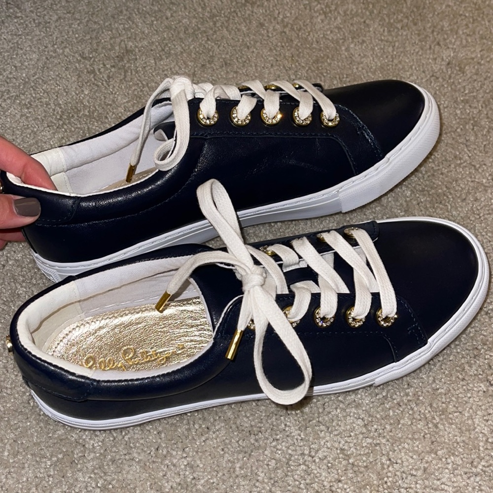 Lilly Pultizer Navy Sneakers